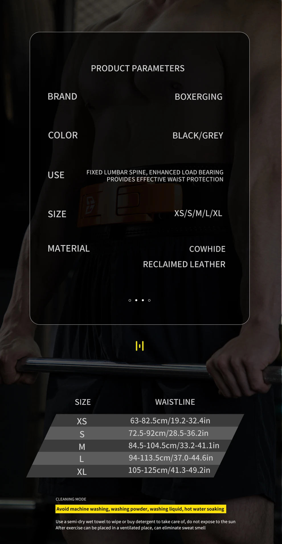 Cowhide Weight Lifting Belt