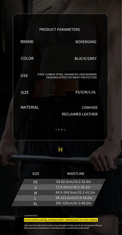 Cowhide Weight Lifting Belt